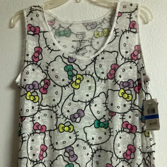 HELLO KITTY BY SANRIO KITTY GALORE 2014 HIGH-LOW SHIRT TOP COTT/POLY NWT (JR) XL - Picture 14 of 14